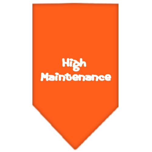 High Maintenance Screen Print Bandana Orange Large